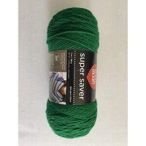 1 Skein Paddy Green Red Heart Super Saver 4 Ply Yarn 100% Acrylic 364 Yds